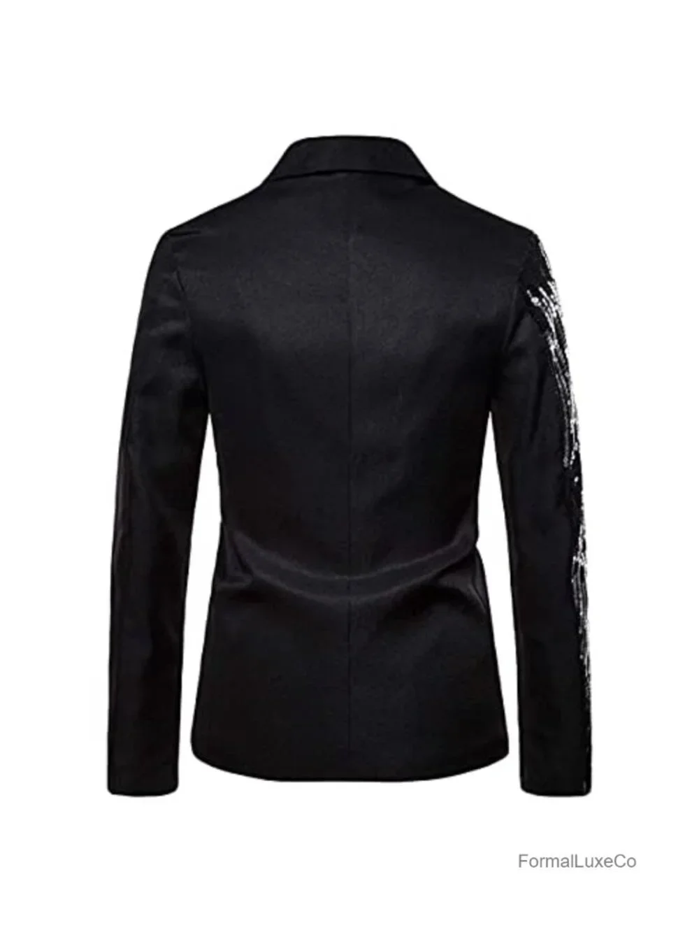 Men's Sequined Dinner Blazer with Notch Lapel - Formal Party Suit Jacket